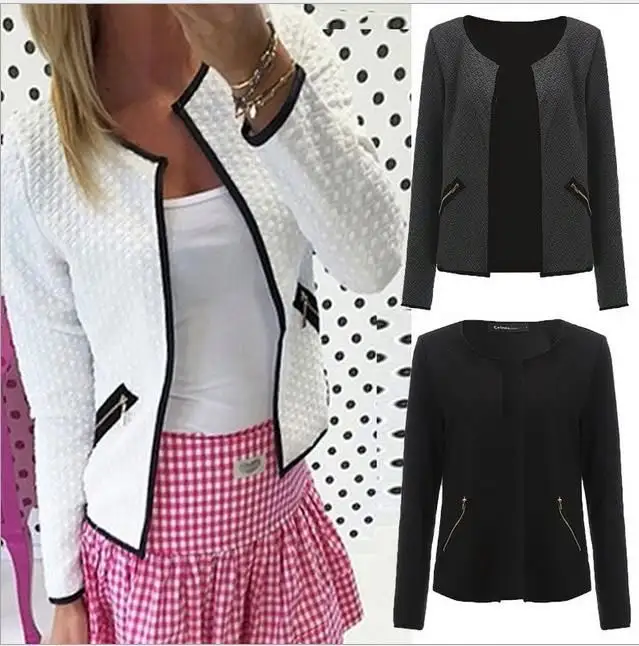 Tops informales para mujer, ropa de vestir de manga larga para otoño, blusa con Rebeca de celosía, chaqueta de abrigo corta