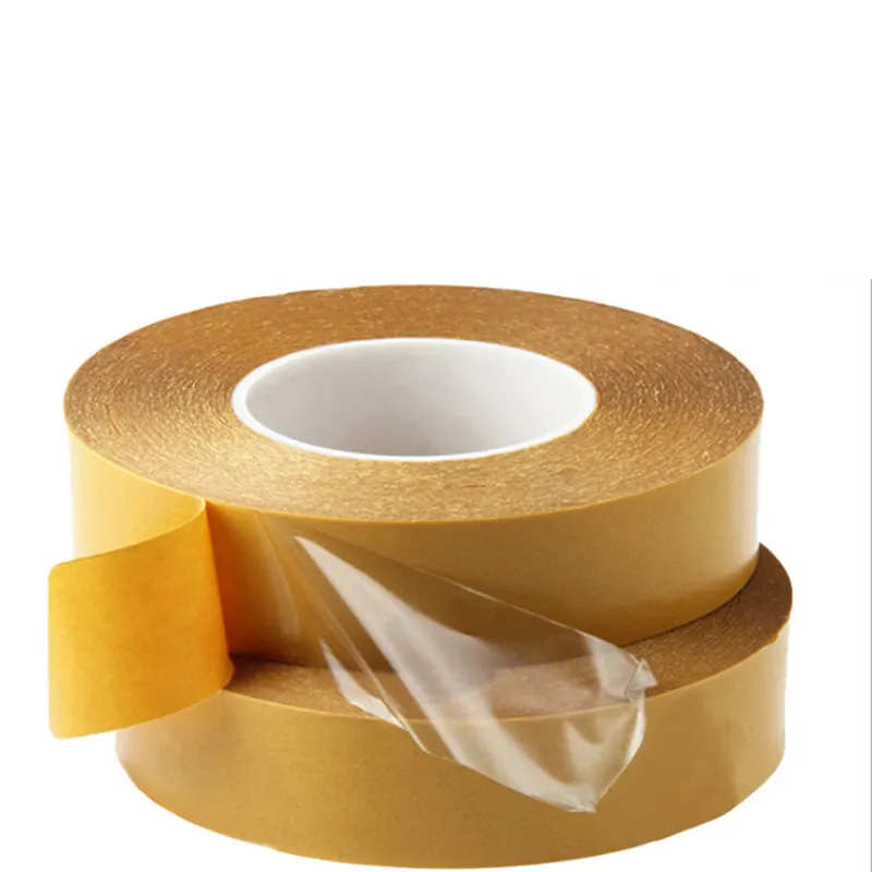 D/S 솔벤트 접착제 고품질 노란색 유리 릴리스 종이 강한 접착 양면 애완 동물 테이프
