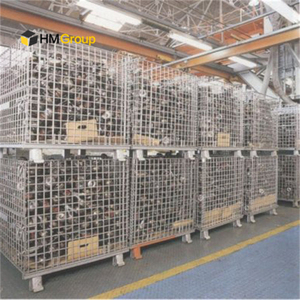Gran oferta, transporte logístico, almacén móvil portátil, fábrica de acero, contenedores de malla de alambre directos con ruedas - Product Image 6