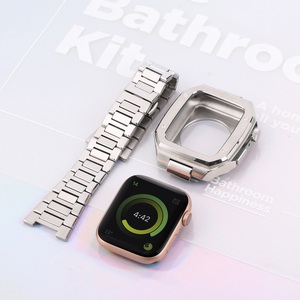 Leyi Newest Business Design Protective Cover Stain Steel Accessories for <strong>Apple</strong> Watch Strap for Iwatch Band Series 7/4/5/6/SE - Product Image 2