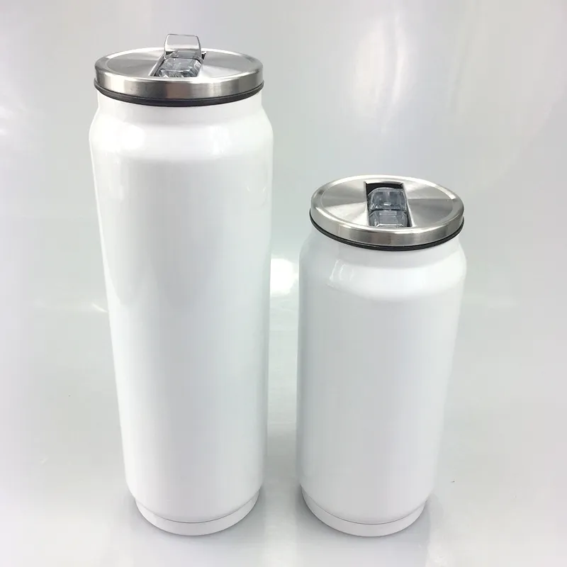 350ml 500ml DIY昇華コーラ缶ウォーターボトル二重壁ステンレス鋼タンブラー断熱真空ブランク昇華ボトル