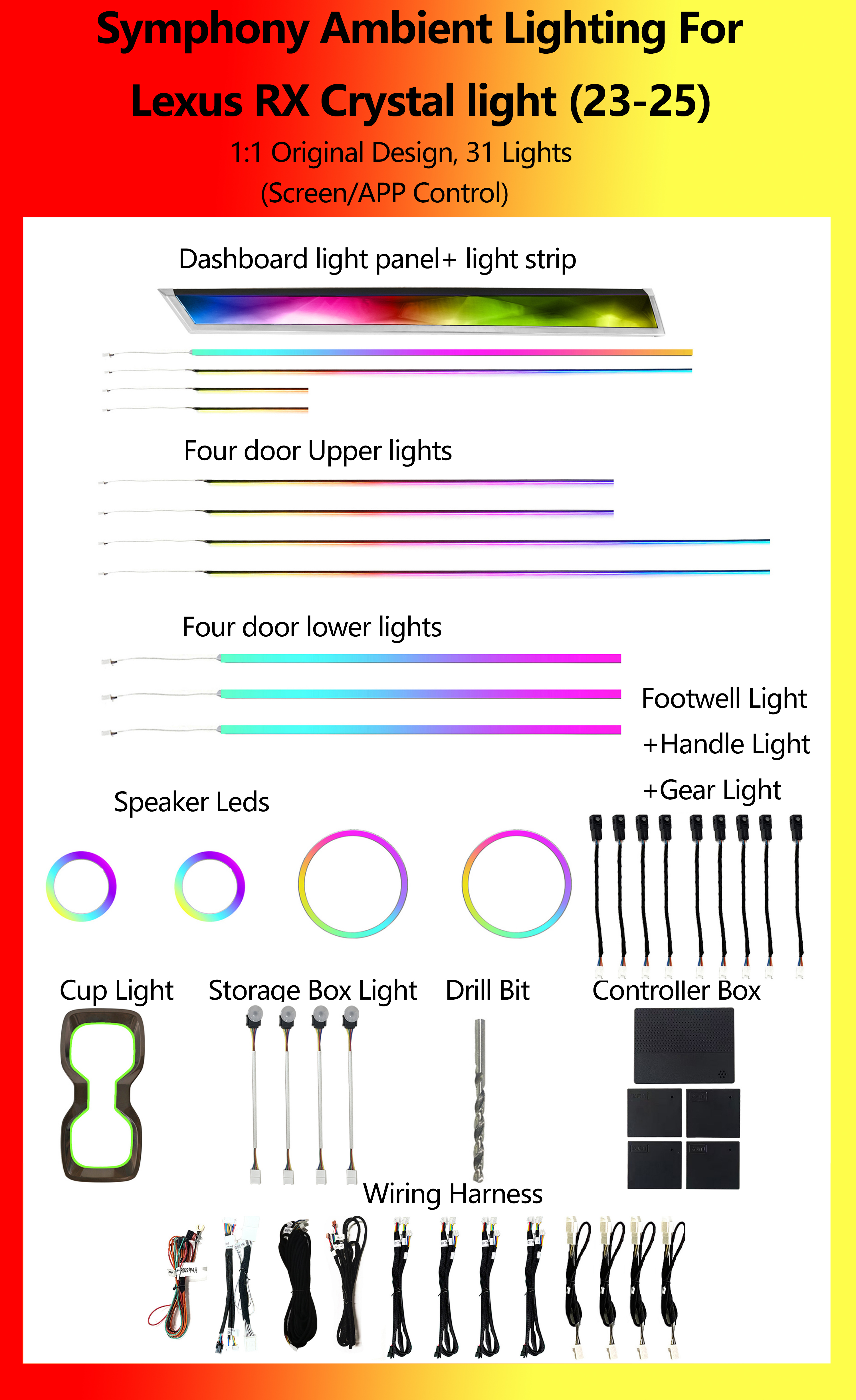 Lexus RX Crystal light Symphony 31 lumières