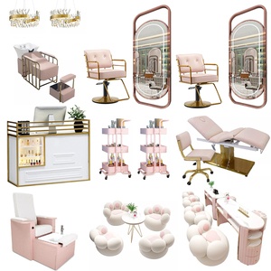 Ensemble de meubles de <span class=keywords><strong>salon</strong></span> rose Chaises de <span class=keywords><strong>salon</strong></span> modernes Chaises de coiffure - Product Image 1