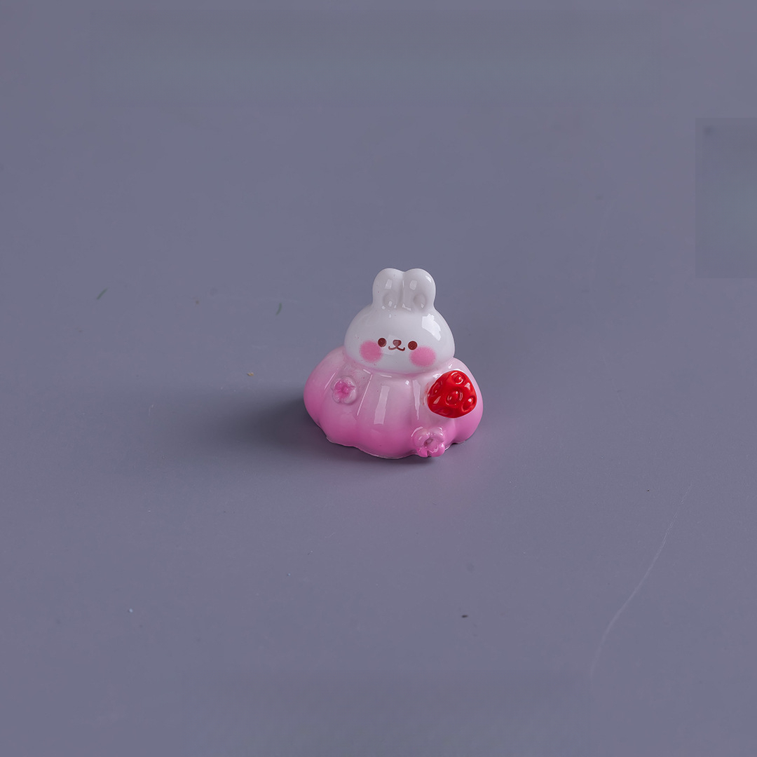 Pudding aux fraises et lapin coloré