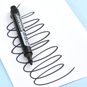 Benutzer definiertes Logo OEM Dual Tips Rund-und Meißel kopf Wasserdichte Tinte Permanente Handschrift Markierung stifte