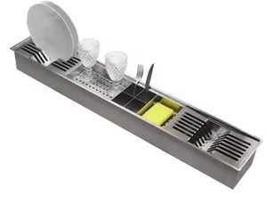 Escorredor de tigelas de ACO inoxidavel phổ biến chức năng Kim loại món ăn khô giá tiết kiệm không gian nhà bếp tổ chức chìm OEM/ODM - Product Image 4