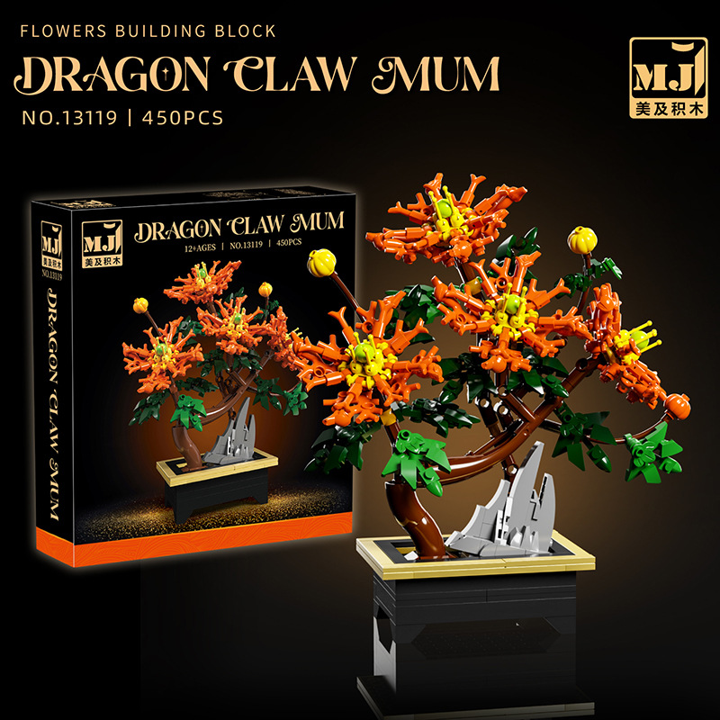Crisantemo garra de dragón - 450 unidades con maceta - caja de color