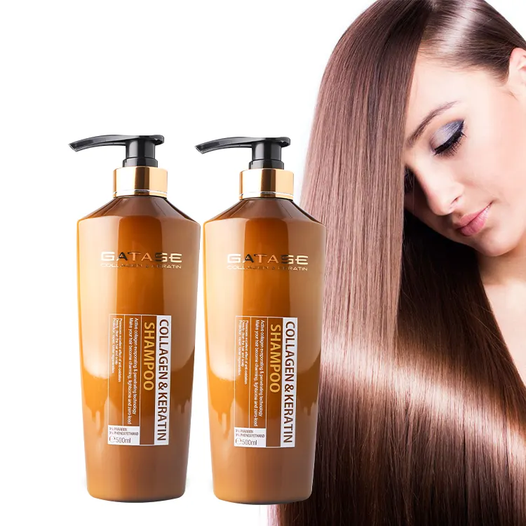 Gatase shampoo de crescimento capilar, shampoo orgânico para crescimento e antiqueda de cabelo, anti-dandruff, queratina 500ml