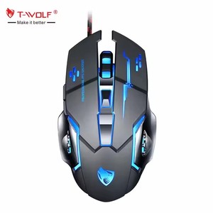 T-WOLF V6ワイヤードゲーミングマウスプログラミング光学式マウスDPIマウス6D DPI 1200/2400/3200/6400/8000デスクトップ用 - Product Image 1