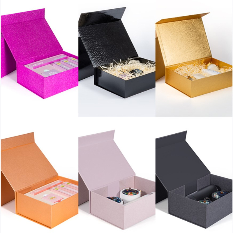 Confezione regalo con chiusura magnetica pieghevole per imballaggio di abbigliamento al dettaglio di lusso bianco di colore di stampa personalizzato - Product Image 6