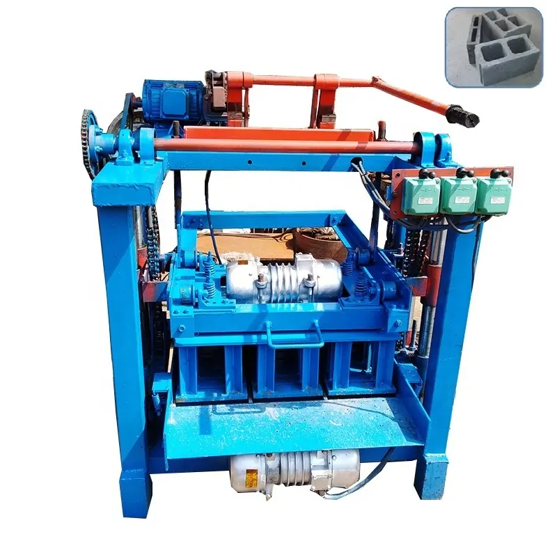 Máquina automática de moldeo de bloques huecos de hormigón EMI, maquinaria para fabricación de ladrillos de QMJ4-35, para el mercado de hilippin