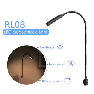 CE Certified LED Gooseneck Bed Reading Light 12V 24V Bed <strong>Lamp</strong> <strong>with</strong> Inner Touch <strong>Dimmer</strong> Sensor Switch - Product Image 6