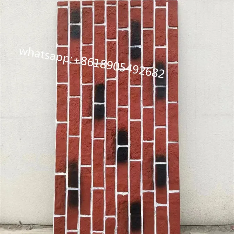 Panneaux muraux en pierre en plastique PU panneau en pierre de polyuréthane pu panneaux muraux de briques intérieurs isolés en pierre intérieure