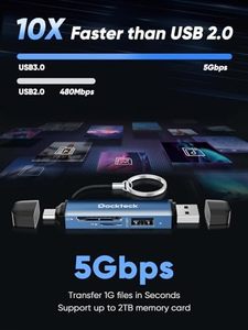 Dockteck süper hız USB3.0 5G kart okuyucu adaptörü 3-Slot UHS-I OTG tak & çalıştır SD/TF/USB/Micro SD hafıza kartı okuyucu Android için - Product Image 2