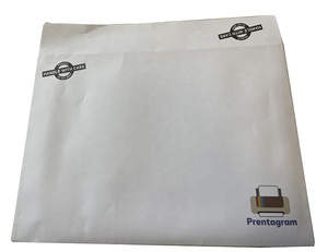 Gedruckte weiße Kraftpapier-Geschäfts umschläge Kraft umschlag mit Knopf-und Schnur verschluss - Product Image 2