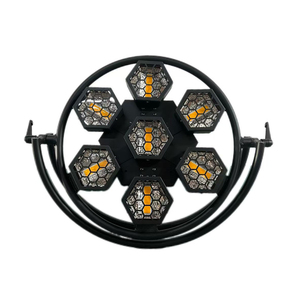 7x50W LED Retro sahne işık RGBW 3-in-1 etkisi halojen arka plan eski flaş 7*0.3RGBW 3in1 etkisi halojen arka plan Vintage - Product Image 5