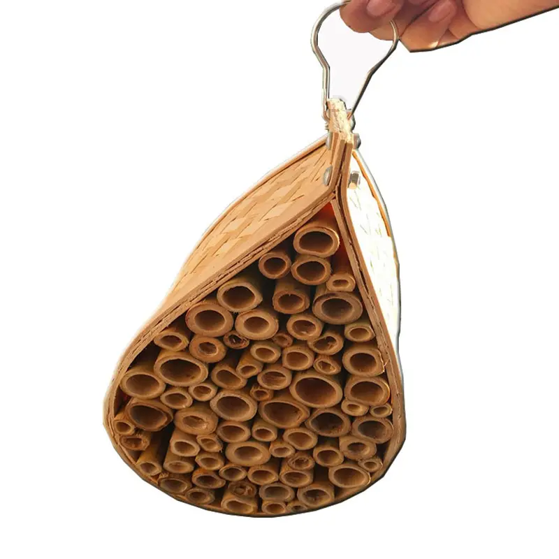 Colmena de miel de bambú, albañil bee hives, casa de abejas