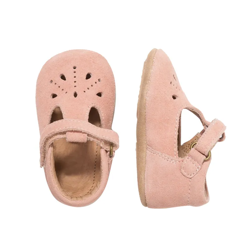 Chaussures en cuir véritable à semelle souple pour bébés filles, chaussures de Ballet décontractées pour bébés, t-bar, prix bas, vente en gros