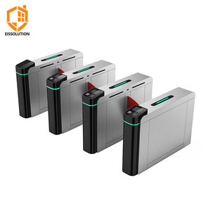 Eissolution ODM/OEM pedone Flap barriera tornello cancello di controllo di accesso con riconoscimento facciale biometrico e lettore di schede RFID - Product Image 2