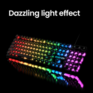 EWEADN Custom Logo RGB Backlight Teclado con cable USB de 104 teclas con sensación mecánica silenciosa Nuevo producto - Product Image 3