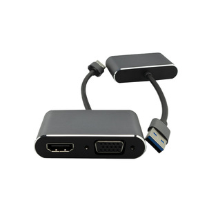 Wholesale 1080P <strong>USB</strong> 3.0 to <strong>HDMI</strong> <strong>VGA</strong> Adapter 2 in 1 <strong>USB</strong> Hub with <strong>HDMI</strong> and <strong>VGA</strong> for PC Monitors <strong>HDMI</strong> and Project - Product Image 2