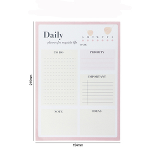 Cuaderno planificador semanal y diario A5, cubierta impresa con encuadernación térmica, Bloc de notas de lista de tareas pendientes para uso escolar y de oficina - Product Image 1