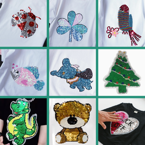 Distintivi da ricamo Panda & tigre ripiegabili trasferimento di calore materiale per animali domestici abbigliamento e cappello accessori per scarpe e cappelli - Product Image 4