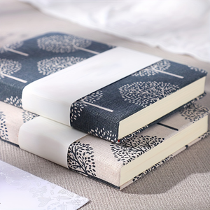 Tree <strong>Print</strong> Linen Cover <strong>Notebook</strong> Handmade University Ruled Journal Floral Diary <strong>with</strong> Inner Pages - Product Image 2