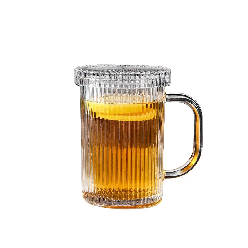 Bicchieri trasparenti creativi di alta qualità da 330ml tazza da caffè regalo tè birra tazza di succo trasparente con tazze di vetro per labbra