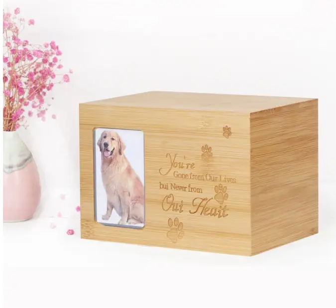 Urna de cremación de madera para cenizas de animales, suministros funerarios para mascotas, gran oferta