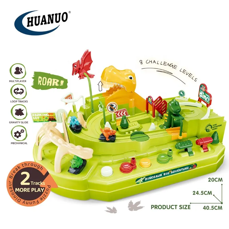 Giochi da tavolo educativi per bambini giocattolo per bambini gioco di avventura per auto con pista di dinosauro in plastica