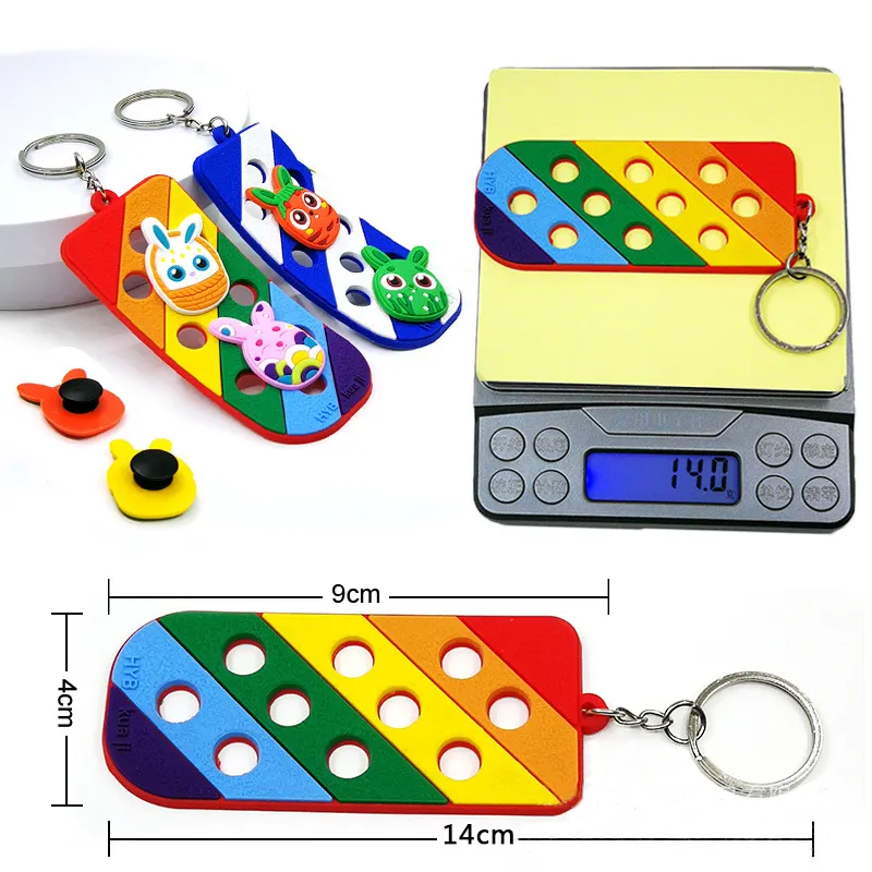 Zachte Pvc Siliconen Sleutelhanger Met Gaten Voor Croc Charms Custom Logo Giveaway Producten Diy Rubber Sleutelhanger