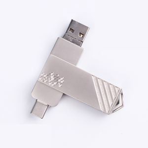 Cep telefonu için/PC alüminyum alaşım döner OTG USB Pendrives hızlı hız Cle USB 2.0 3.0 özel Logo 3 in 1 usb flash sürücü - Product Image 1