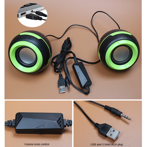 圆形迷你USB低音扬声器放大器家庭影院Hifi音响系统2.0游戏电脑扬声器用于PC笔记本电脑工厂 - Product Image 3