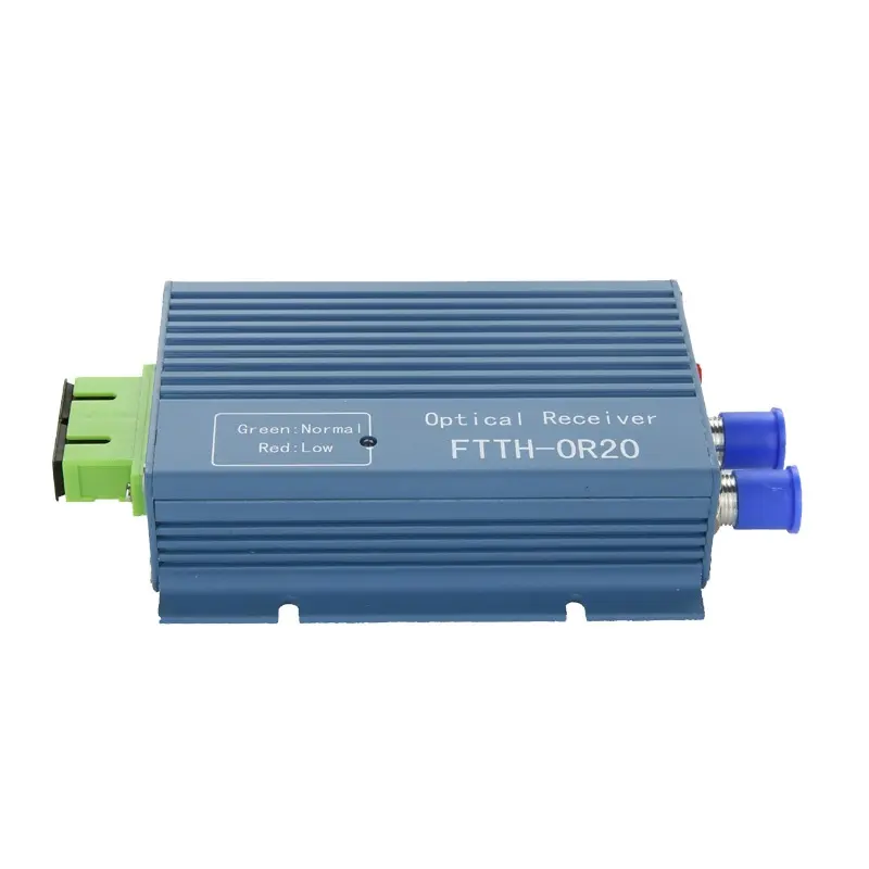 Mini Indoor Active FTTH 2 Way Output CATV Optical Receiver with WDM