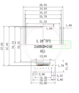 1.28 Inch TFT <strong>LCD</strong> Display Module RGB 240x240 PCB for <strong>Arduino</strong> 4 Wire SPI Interface GC9A01 Driver for Consumer TFT Display