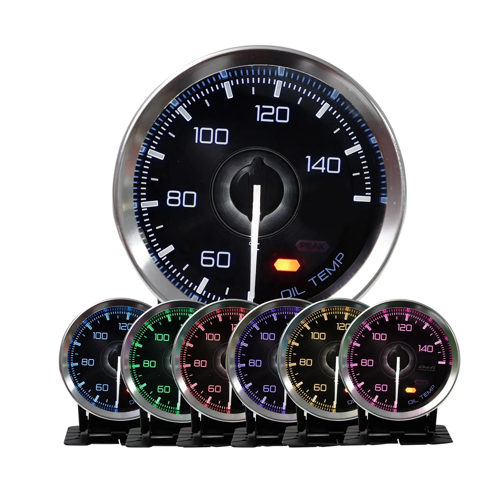 62mm Auto Meter 7 Farbe LED Digital Meter Boost Turbo Volt Anzeige Wasser Öl Temp Heizöl Druck U/min Vakuum AFR Manometer