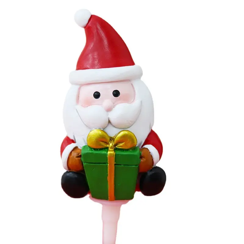 Gros décoration de gâteau de Noël plugin insérer arbre de Noël Père Noël bonhomme de neige chapeau de Noël jouet ornement produits en résine