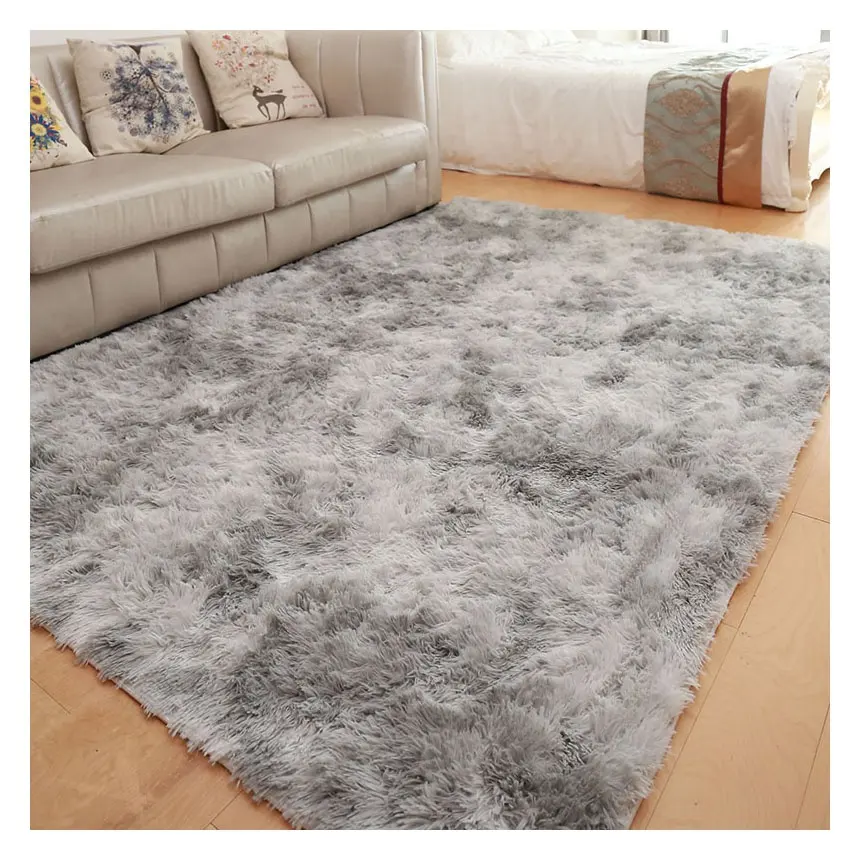 Polyester Garen Ronde Badkamer Microfiber Shaggy Tapijt 200x300