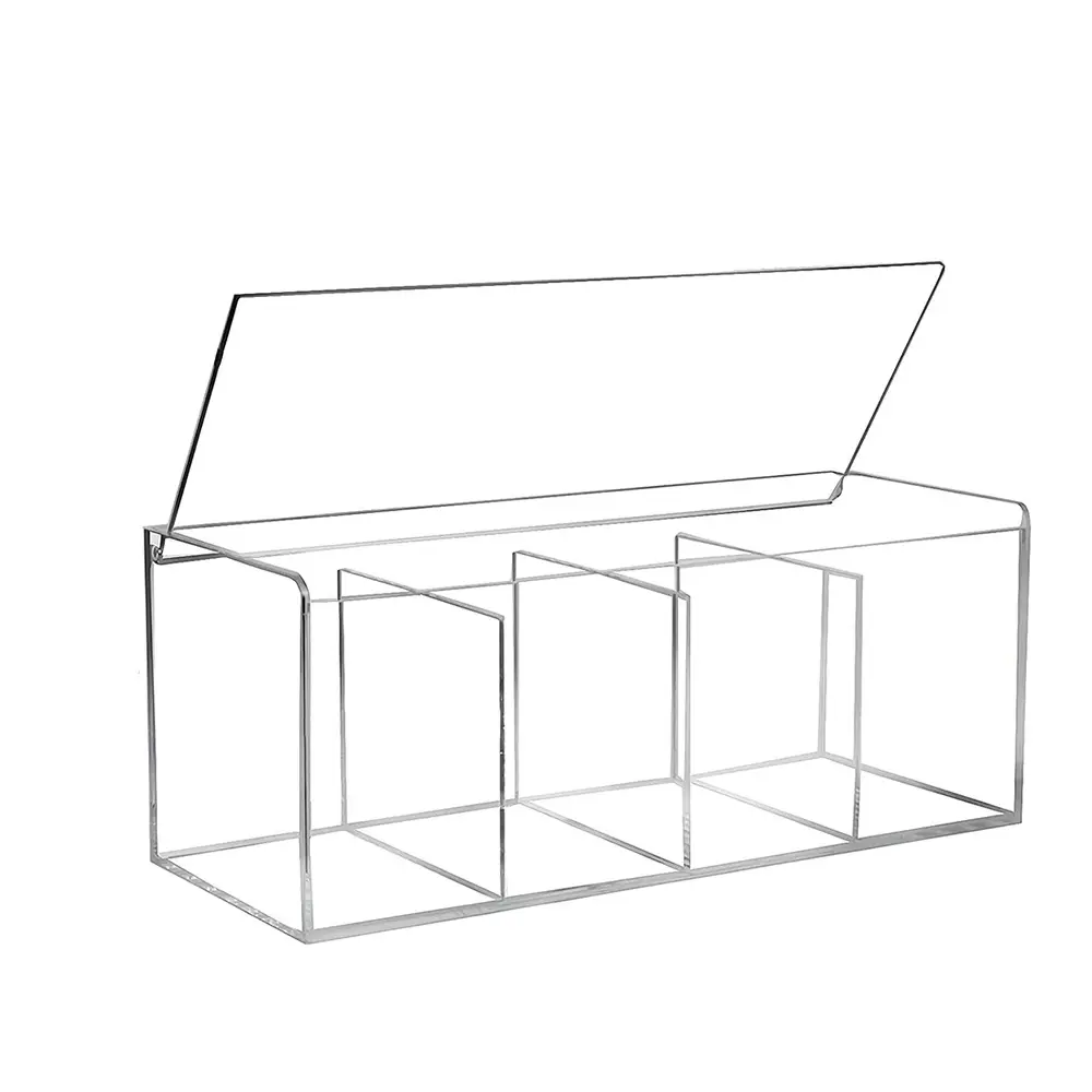 Factory Wholesale Clear Acrylic Capsule Holder Tea Bag Organizer Storage Box