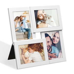 SONGMICS Wall Mounted Photo Gallery Display for <strong>4</strong>&quot; <strong>X</strong> 6&quot; Picture <strong>Frames</strong> Collage for <strong>4</strong> Photos - Product Image 1