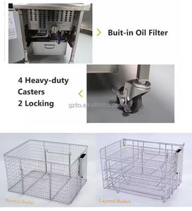 Freidora eléctrica/a presión de gas comercial KFC con panel de computadora y sistema de filtro de aceite - Product Image 5