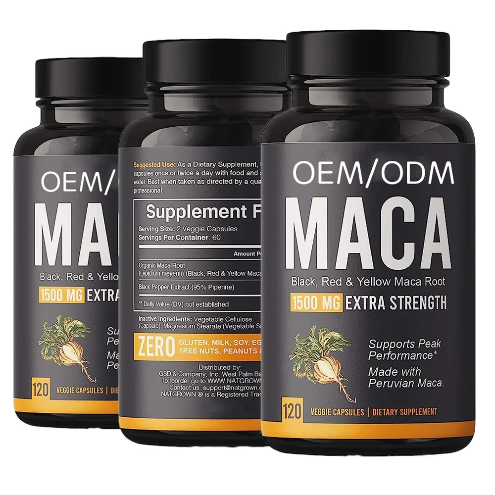 Créatine pénis marteau de thor comprimés capsule capsul aphrodisiaque capsules de racine de maca pour homme