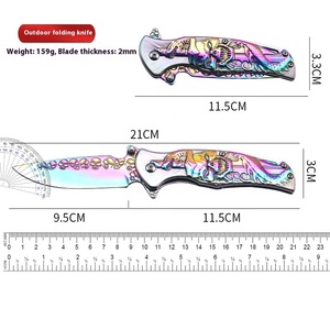 سكين قابل للطي في الهواء الطلق من الفولاذ المقاوم للصدأ عالي الصلابة متعدد الأغراض محمول جيب EDC للتخييم والبقاء على قيد الحياة OEM المتاحة - Product Image 4