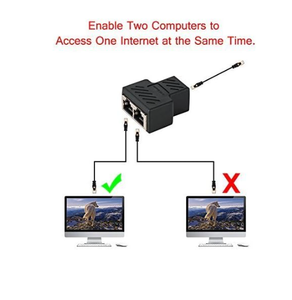 RJ45 Splitter Connectors Adapter 1 to 2 Ethernet Coupler HUB Interface Modular Plug <strong>Connect</strong> <strong>Network</strong> LAN Internet Cat5 Cat6 - Product Image 6