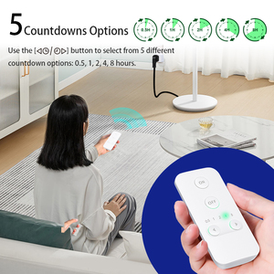 Enchufe de salida del Reino Unido 15A enchufe sin cable conectar enchufe de alimentación de CA con Control remoto de Cuenta Regresiva para lámpara árbol de Navidad decoración de vacaciones - Product Image 3