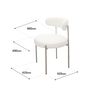 Fornitura produttore all'ingrosso sedile spesso imbottito in velluto tessuto sedia da pranzo per sala da pranzo mobili - Product Image 6