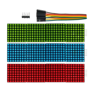 Hochwertiges MAX7219 Dot Matrix Modul für Arduino Micro controller 4 In One Display mit 5P Line