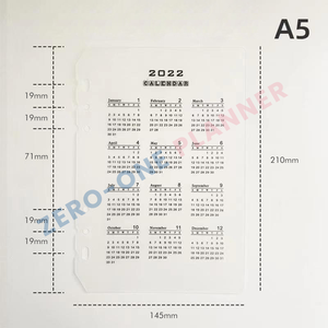 Custom A5 A6 Calendar Frosted PP Divider for Planner 2022 Plastic Index Pages with Date - Product Image 2