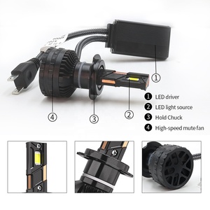 Süper parlak CSP 4575 çip 240W araba kafa lambası H1 H4 H7 H11 9004/5/6/7 9012 880/881 H13 araba Led far 9006 Led far